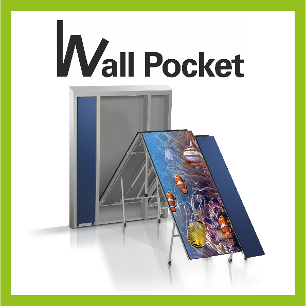 Wall pocket system lime outline